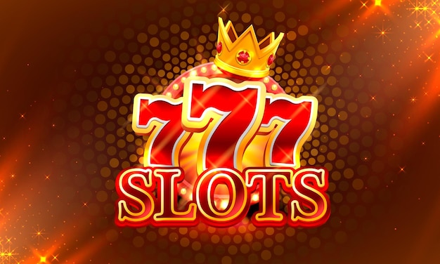 Vetor big win slots banner casino na ilustração vetorial de fundo vermelho