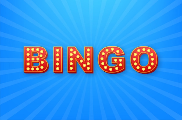 Vetor bingo ou cartão de jogo de loteria big win vector ilustração stock