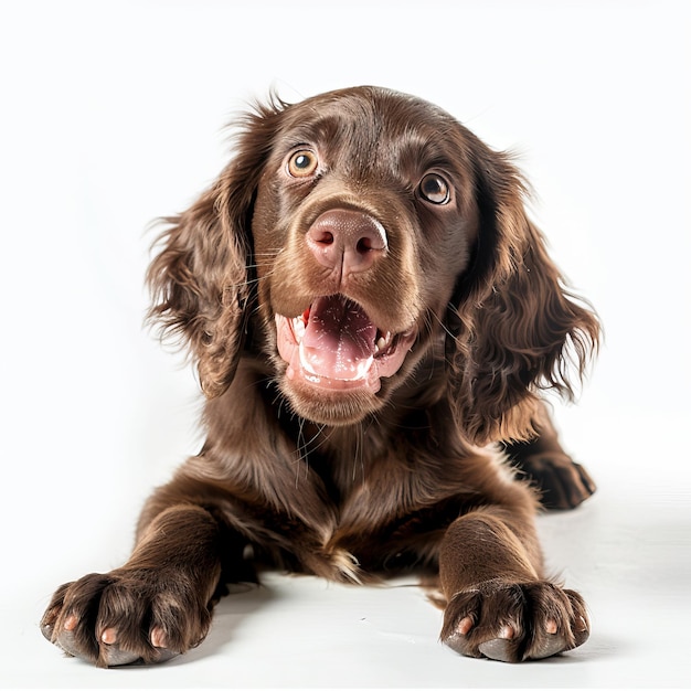 Vetor chesapeake bay retriever raça de cão cartoon cute kawaii personagem praia animal de verão adesivo de animal de estimação