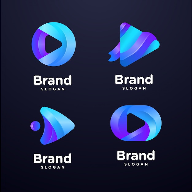 Coleção de modelos de logotipo do Media Play