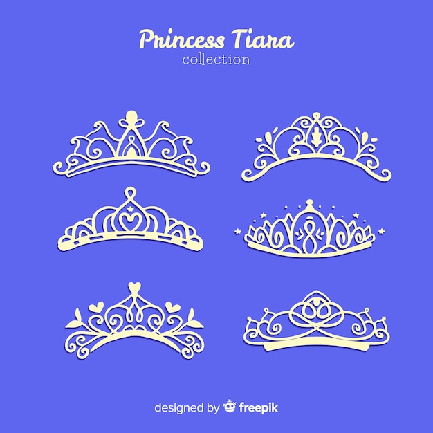 Coleção de tiara princesa prata