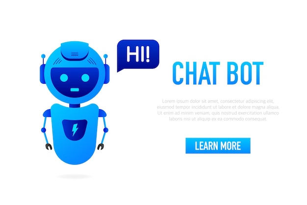 Conceito de ícone de chatbot bot de bate-papo ou robô chatterbot Assistência virtual do site