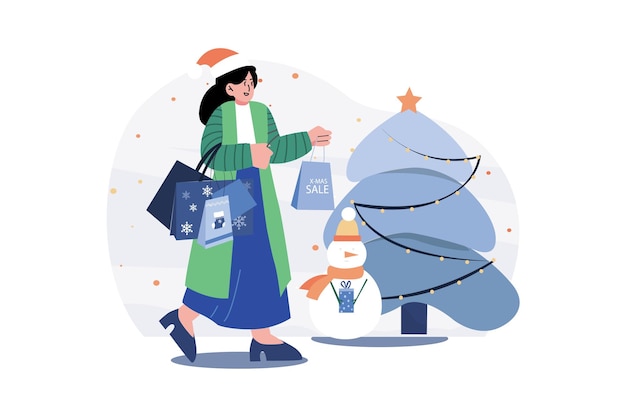 conceito de ilustração de feliz natal