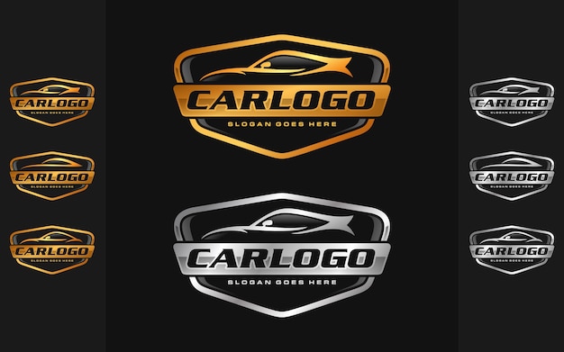 Conjunto de carro, modelo de logotipo automotivo