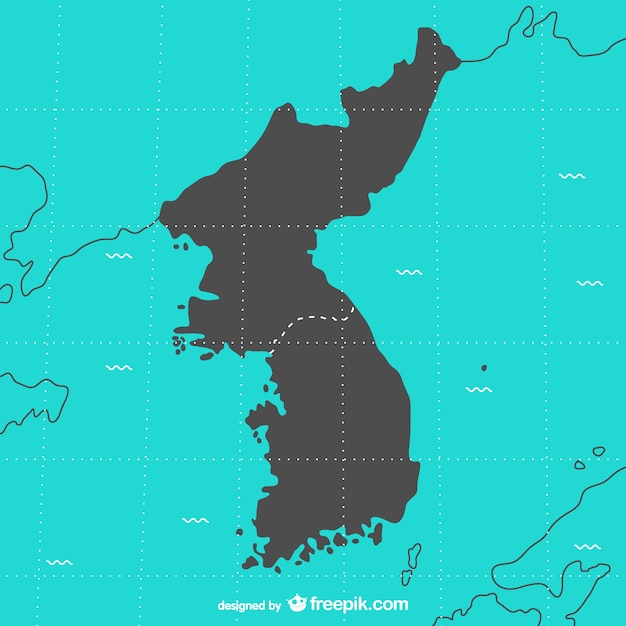 Coreia do mapa vector