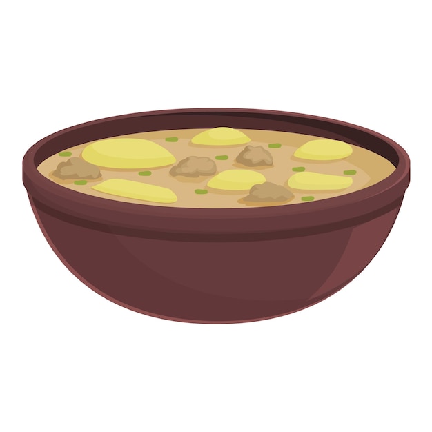 Desenho de ícone de sopa de rua vetor prato comida cozinha quente