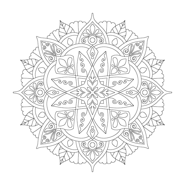 Desenho de mandala para colorir página