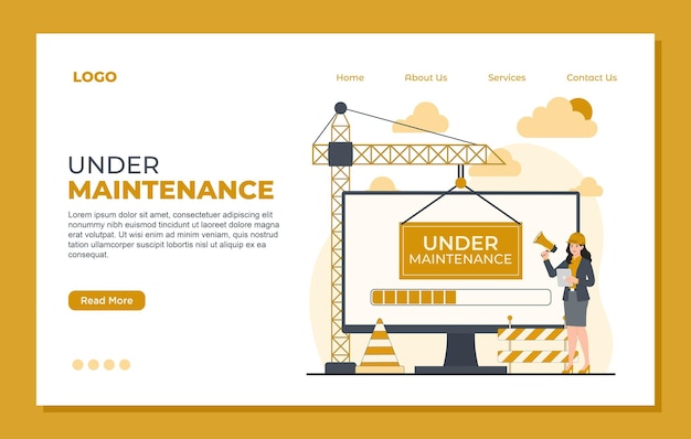 Vetor desenvolvimento e atualização de páginas web de erro