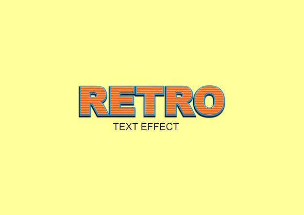 Design de Efeito de Texto Retrô