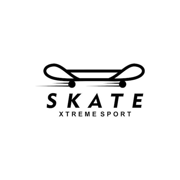 Vetor design de logotipo de esporte radical de skate