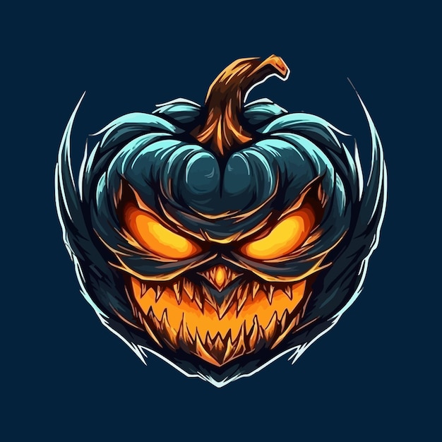 design de logotipo de estilo esport ilustração vetorial de halloween