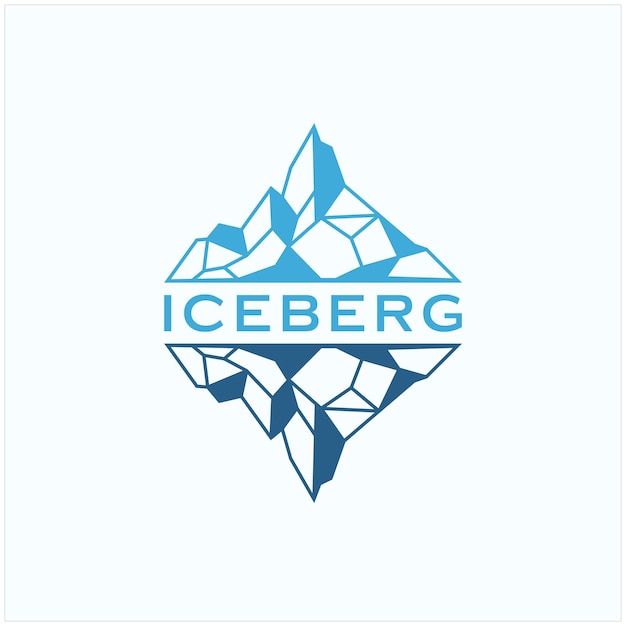 design de logotipo de iceberg