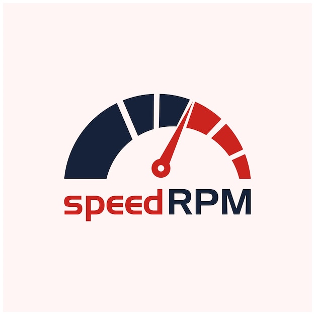 Design de logotipo de velocidade RPM