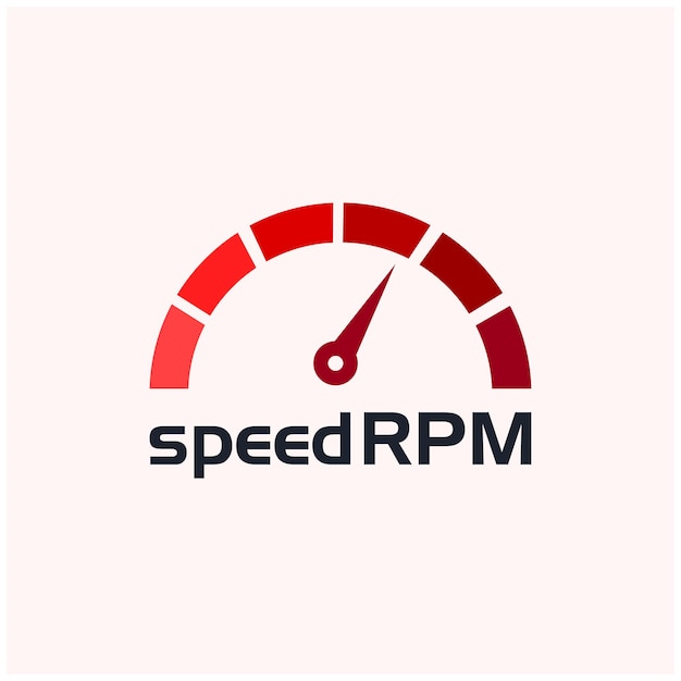 Design de logotipo de velocidade RPM