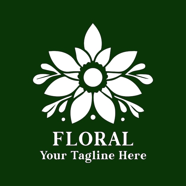 Design de logotipo floral simples