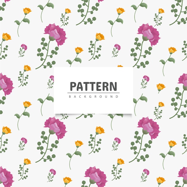 Design de plano de fundo de flores coloridas com padrão de costuras