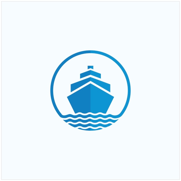 Design do logotipo do navio barco