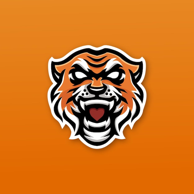 Design do logotipo do Tiger Head mascote esport