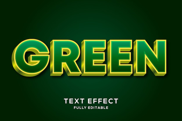 Efeito de texto editável verde bold (realce) minimalista