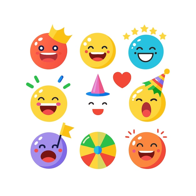 Vetor emoji de reação social