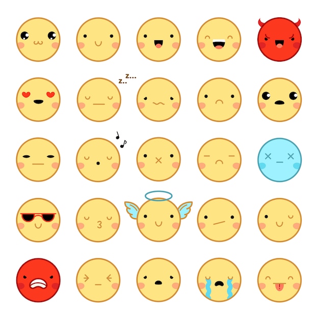 Emoji Emoticons Set