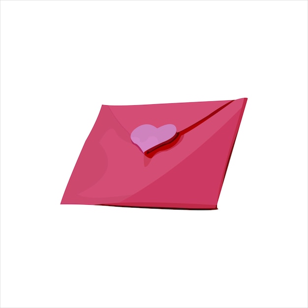 Envelope de amor rosa Casal Casamento Propriedade Vector design plano gráfico ilustração 2d HD