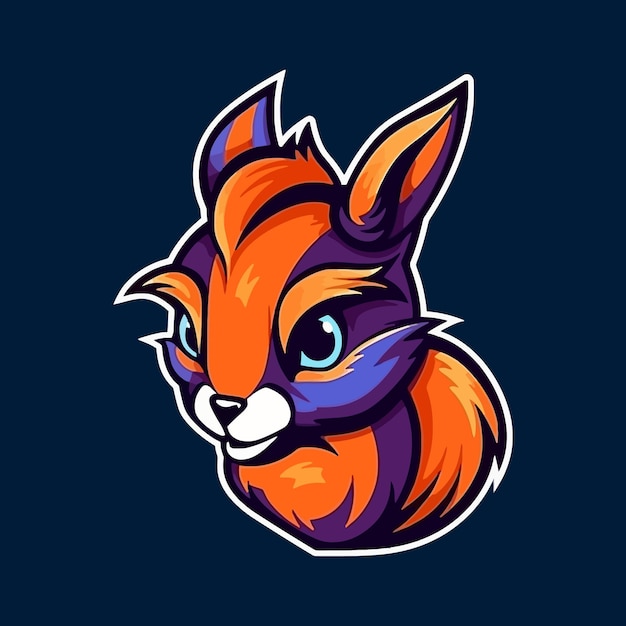 Esport estilo logotipo design esquilo vetor ilustração