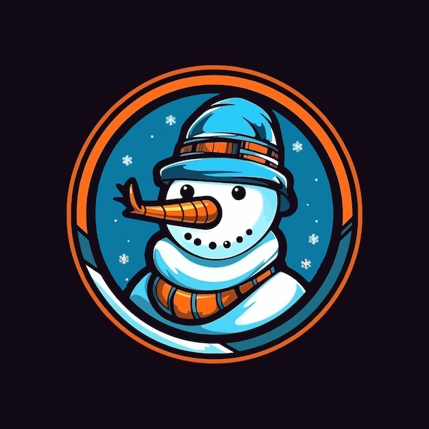 Esport estilo logotipo design ilustração vetor boneco de neve