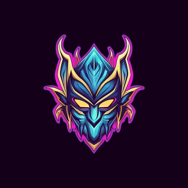 Esport estilo logotipo design máscara vetor ilustração