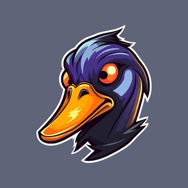 Esport estilo logotipo design pato vetor ilustração