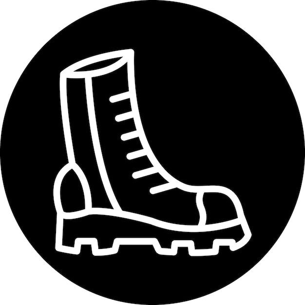 Vetor estilo de ícone de botas de outono de design vetorial