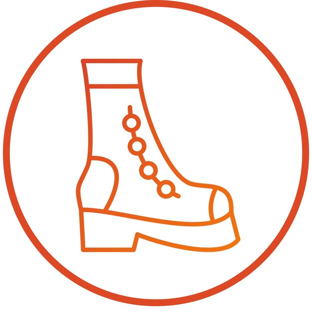 Vetor estilo de ícone de botas de outono de design vetorial