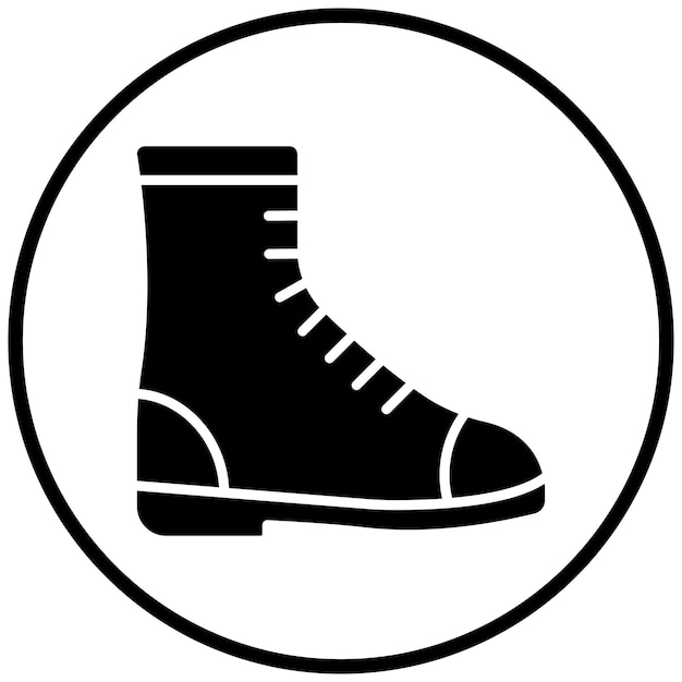 Vetor estilo de ícone de botas militares