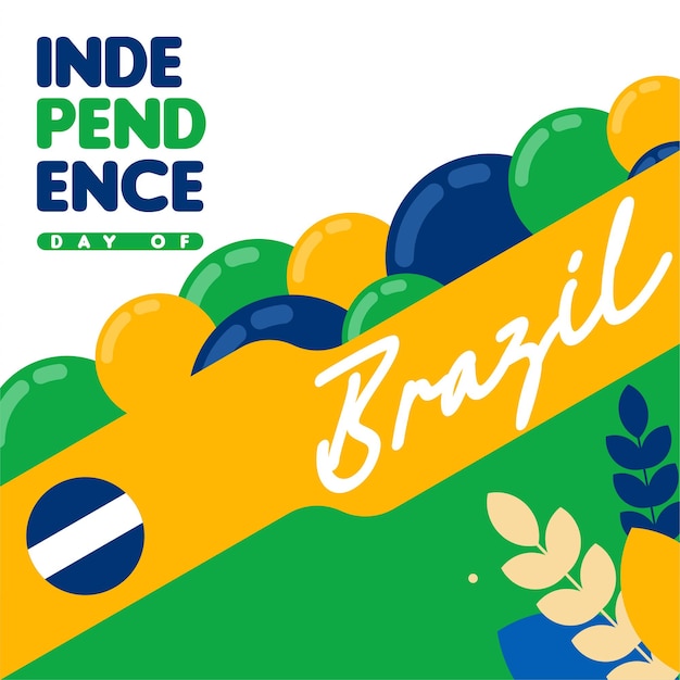 Vetor feliz dia da independência do brasil.