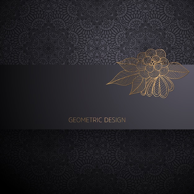 fundo de design ornamental mandala de luxo na cor ouro