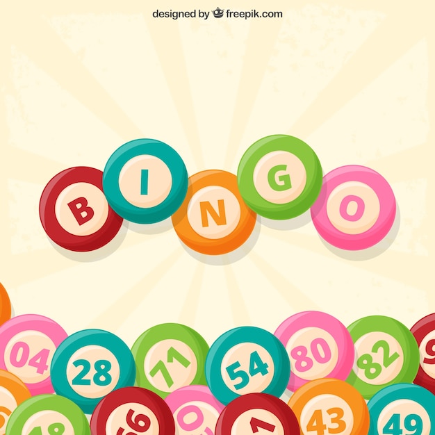 Vetor fundo vintage de bolas de bingo