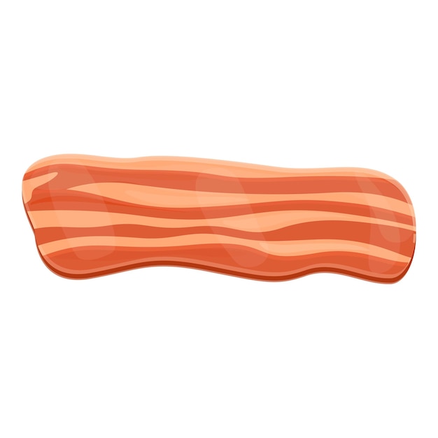 Ícone de bacon fumado desenho animado de ícone vetorial de bacon fumado para web design isolado em fundo branco