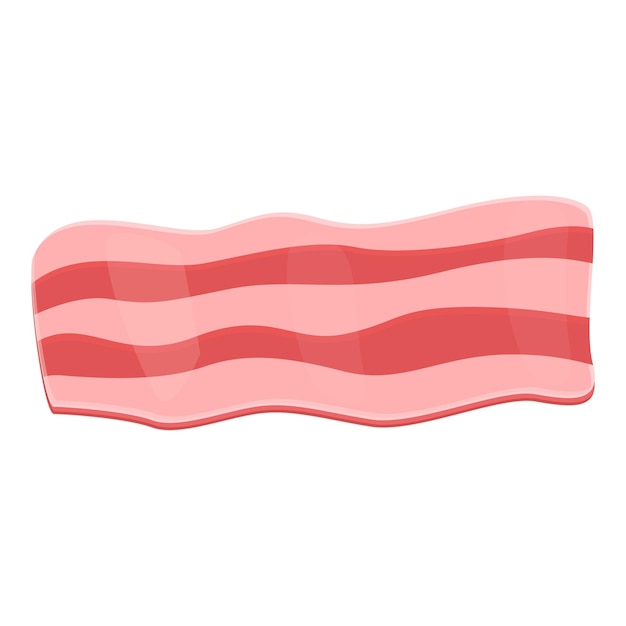 Ícone de churrasco de bacon desenho animado de ícone de vetor de churrasco de bacon para web design isolado em fundo branco