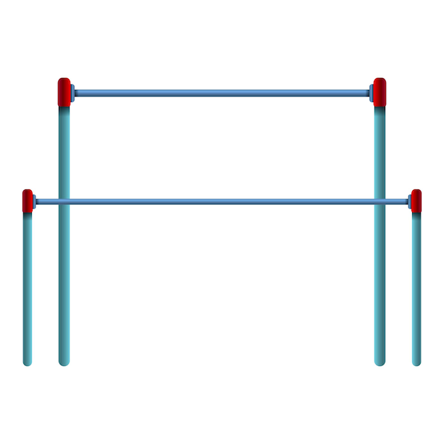 Ícone de conjunto de barras de ginástica Ícone vetorial de conjunto de barra de ginástica para design web isolado em fundo branco