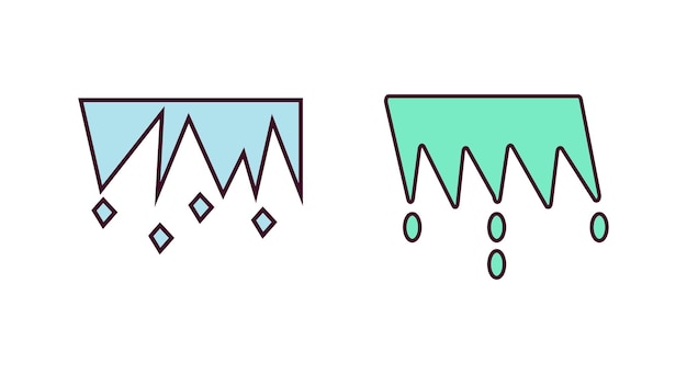 Vetor Ícone de estalactite ilustração vetorial ícone de cor linear de estalaktite