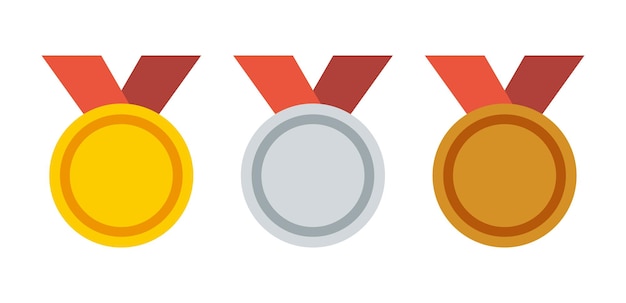 Ícone de ilustração de coleção de medalhas modernas