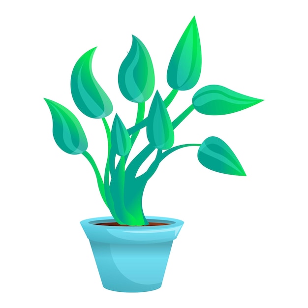 Ícone de pote de planta botânica Ícone vetorial de pote de plantas botânicas para design web isolado em fundo branco