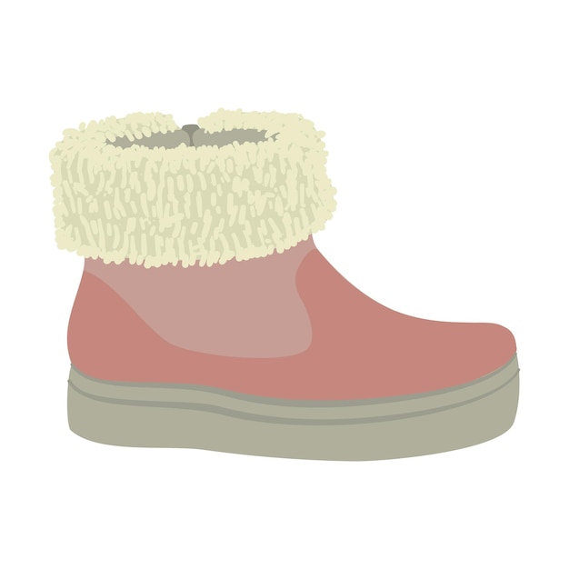 Ícone de sapato de mulher de inverno Ilustração plana do ícone de vetor de sapato de mulher de inverno para web design