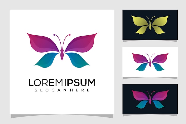 ilustração abstrata do logotipo da borboleta