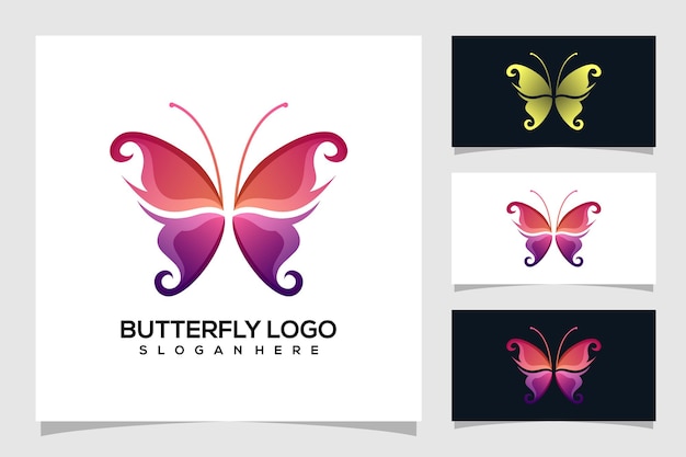 ilustração abstrata do logotipo da borboleta