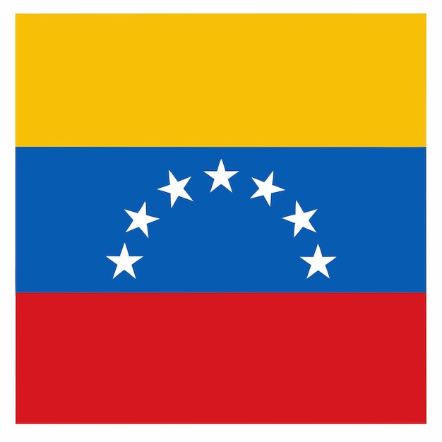 Vetor ilustração da bandeira da venezuela em fundo branco