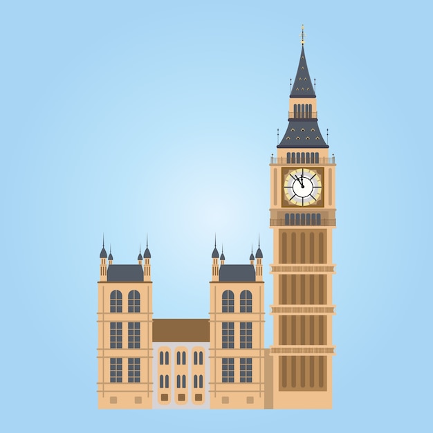 Ilustração da Torre do Big Ben, em Londres. Big Ben