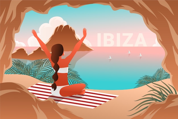 Ilustração de gradiente ibiza