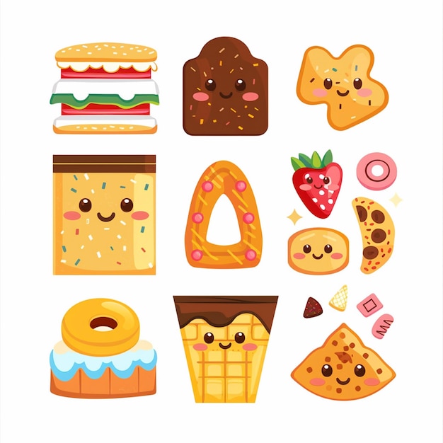 Vetor ilustração de lanche alimento vetorial design isolado delicioso gráfico deliciosa refeição doce sobremesa