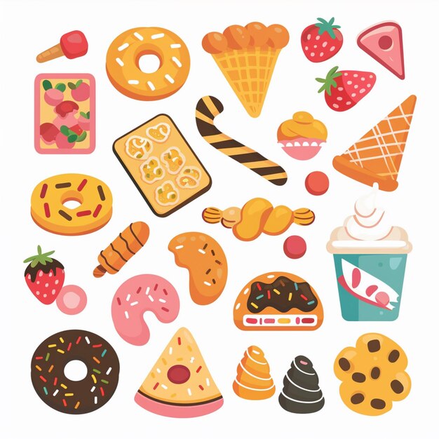 Vetor ilustração de lanche alimento vetorial design isolado delicioso gráfico deliciosa refeição doce sobremesa